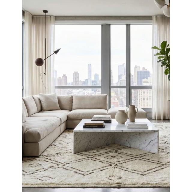 Ivory Handmade Berber Wool Rug - 9.8 X 8.2 Ft For Sale - Image 8 of 8