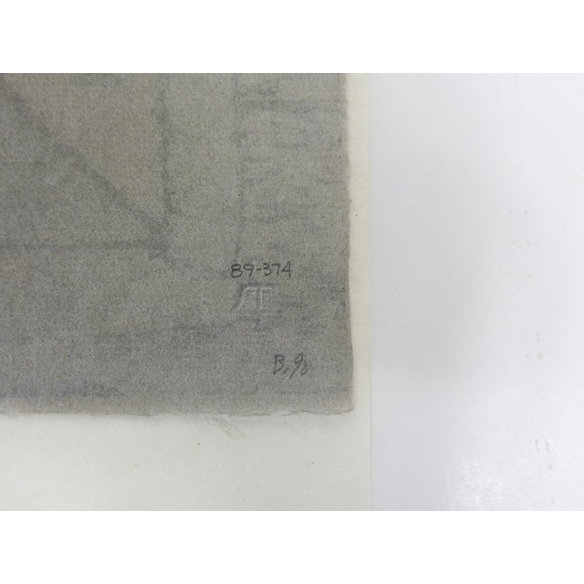 1989 lithograph on thin gray paper abstract by William Brice (1921 - 2008) California. Numbered 13/30 in pencil on verso,...