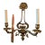 Vintage Neoclassical Style Urn Design Brass 2 Light Wall Sconce For Sale