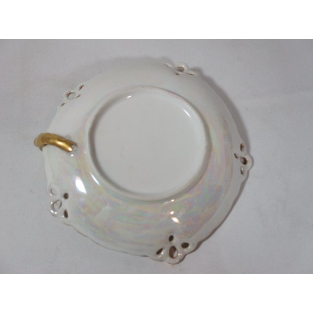 Vintage 1950s Hand-Painted Porcelain Nappy Dishes- Set of 4 For Sale - Image 4 of 13