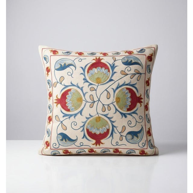 New Hand-Embroidered 100% Silk Cushion Cover – Authentic Uzbek Textile Art Elevate your home décor with this exquisite...