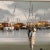 Mid 20th Century Mid 20th Century Original Oil Painting "Harbor Morning" Signed by Artist Italy, Framed For Sale - Image 5 of 12