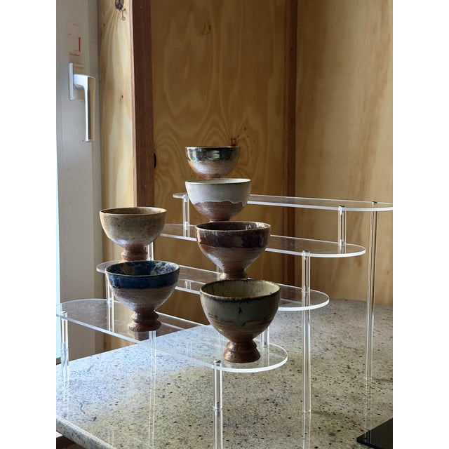 Vintage Hand-Crafted Studio Ceramic Chawan Bowls, 1980s, Set of 6 For Sale - Image 14 of 15