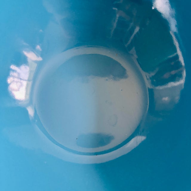 Krenit Denmark 8" Blue Enamel Bowl by Herbert Krenchel For Sale - Image 9 of 10