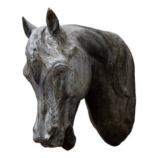 Antique Zinc Horse Head, 1900 For Sale