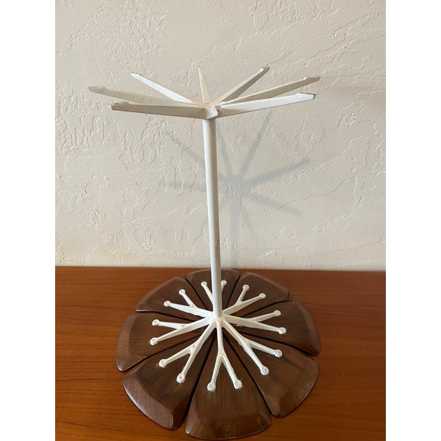 1960s 1960s Teak and Steel Petal End Table For Sale - Image 5 of 7