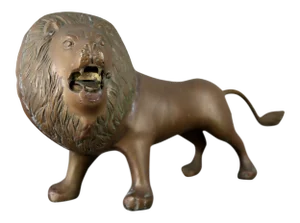 Large Vintage Brass Lion