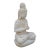 Vintage Chinese Marble Seated Buddha Statue For Sale