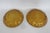 Mid 20th Century Pressed Glass Small Bowls Pair of 2 Amber Color Fruit Snack Butter Dishes - Set of 2 For Sale In Miami - Image 6 of 11