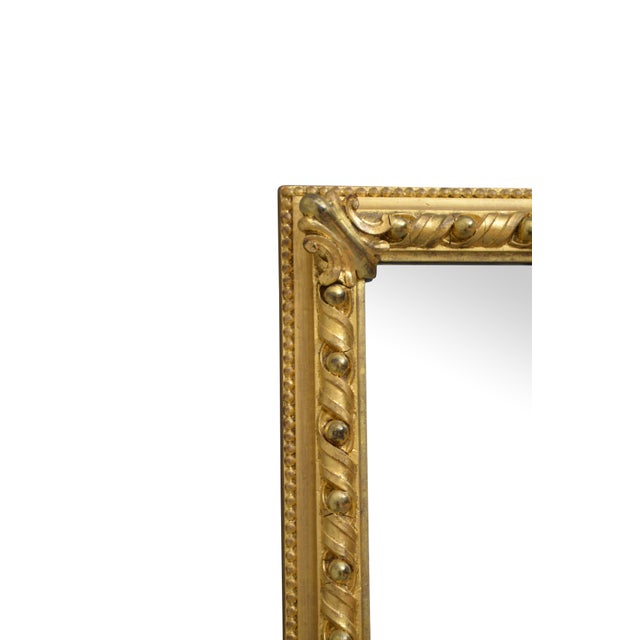 Victorian Giltwood Wall Mirror with Carved Frame, England, 1850 For Sale - Image 4 of 12