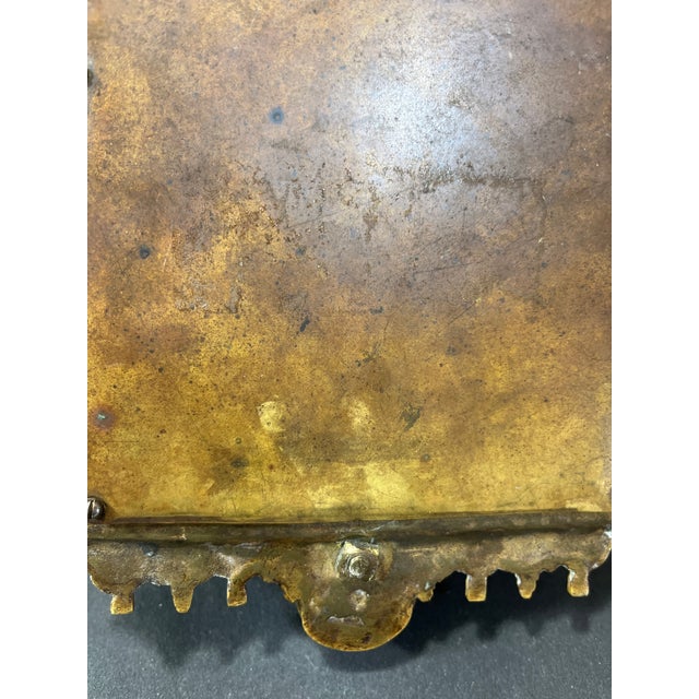 Pair of Antique Bronze Lion Head Figural Mirrored Candle Sconces For Sale In New York - Image 6 of 8