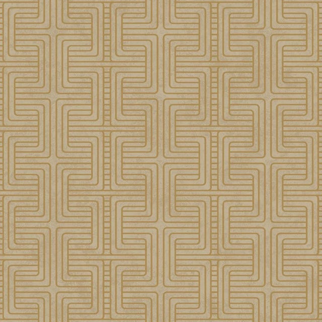Borastapeter Geo Tribe Wallpaper in Gold For Sale