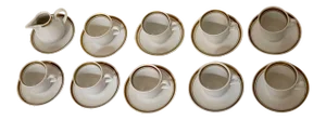 Vintage Henneberg Porcelain Demitasse Set- 20 Pieces