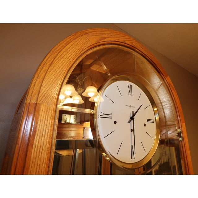 Howard Miller “Eternity Ii” Curio Grandfather Clock, Model 610-683, Oak Case With Illuminated Mirrored Interior For Sale - Image 11 of 18