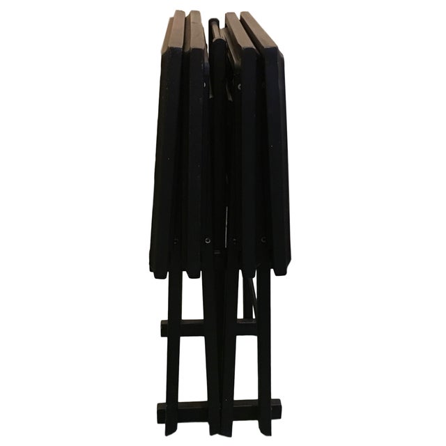 Vintage ArtexGreen TV Trays Set of 4 Chairish