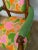 Early 1900s Victorian Wooden Armchair Upholstered in Vintage Colorful Groovy Print Fabric and Green Velvet For Sale - Image 11 of 12