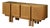 Brutalist Sideboard with Geometric Details in Oak, France, 1980s For Sale