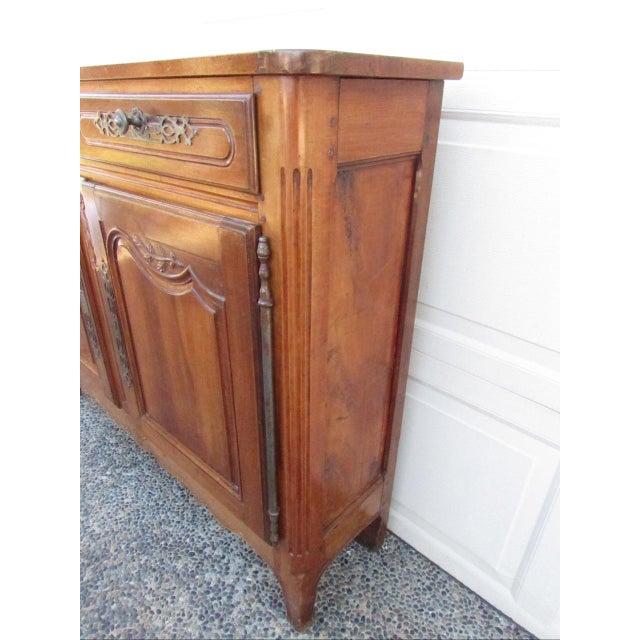 Antique French Walnut Buffet or Console Cabinet For Sale - Image 16 of 18