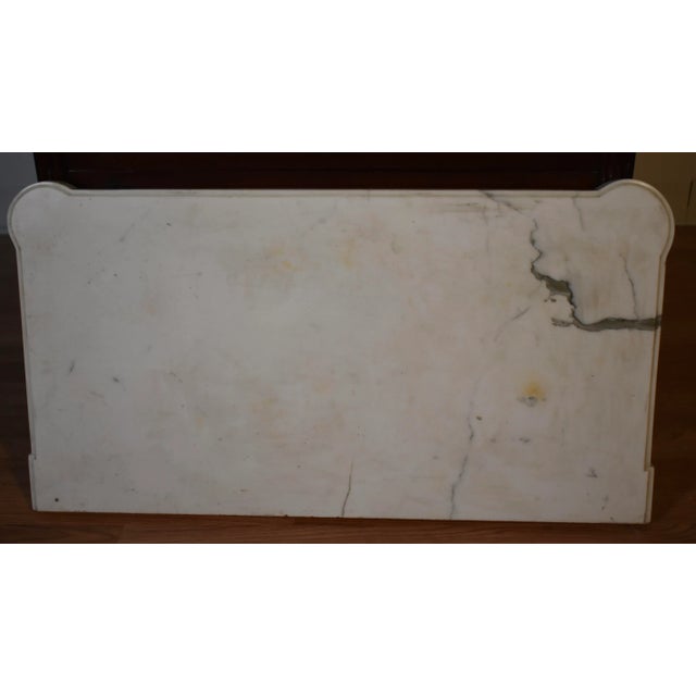 1900s Antique French Louis XV Dark Mahogany Secretary Desk Chest of Drawers For Sale - Image 11 of 13