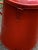 Red Enamel Bin, 1950s For Sale - Image 4 of 5