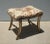 Vintage French Country Floral Bench w Silver Gilt Base 2 of 2 Gorgeous Bench in Good Vintage Condition. Solid and Firm....