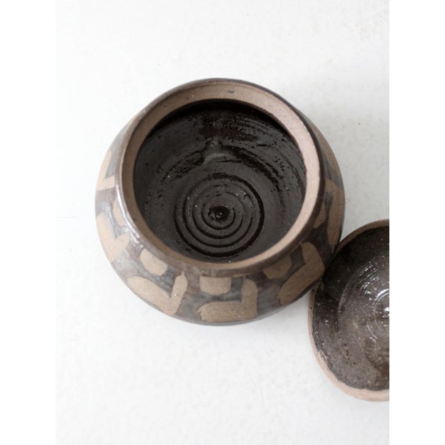 Late 20th Century Vintage Studio Pottery Jar For Sale - Image 5 of 9
