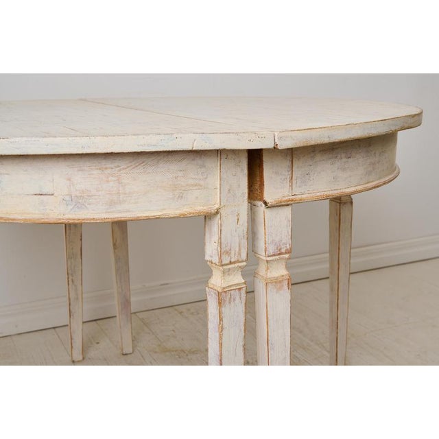 Antique Swedish Neoclassical Demi-Lune Tables, Set of 2 For Sale - Image 9 of 12