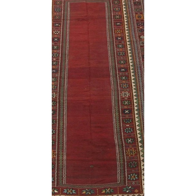 Traditional Antique Kilim Geometric Design Runner 9'.8'' X 5.'4'' For Sale - Image 3 of 5