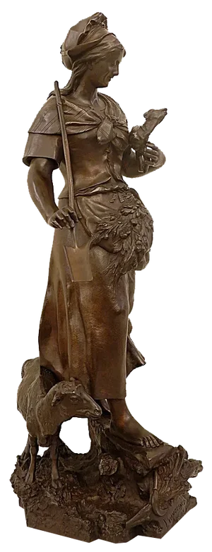 Auguste De Wever, Innocence, Bronze Sculpture, 19th Century