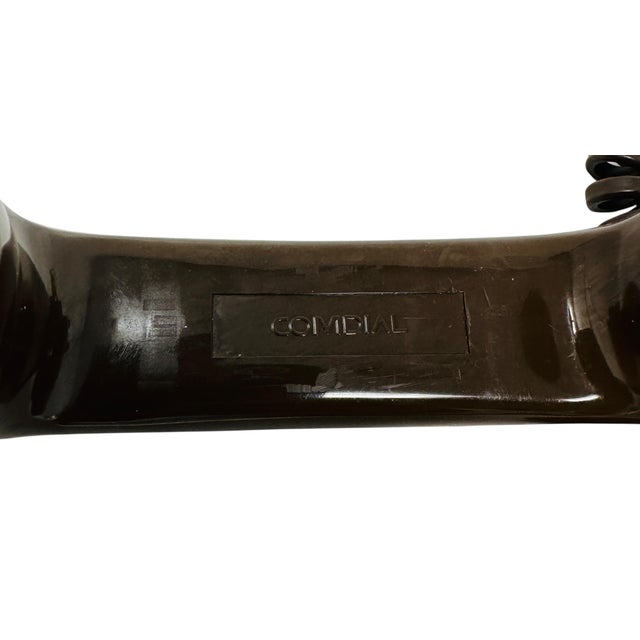 Vintage Comdial Model 500d Rotary Phone (1984) | Classic Retro Brown Desk Telephone | Tested & Working Mid-Century Decor For Sale - Image 11 of 14