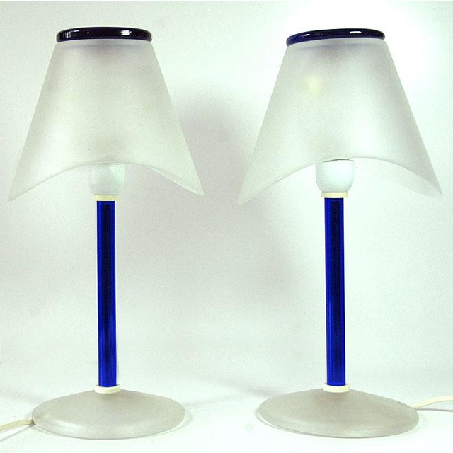 Postmodern Glass Table Lamps from Effetre Murano, Italy, 1980s, Set of 2 For Sale - Image 4 of 11