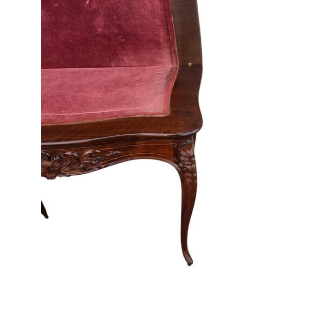 19th Century French Walnut Hand Carved Console Table/ Game Table. For Sale - Image 10 of 17