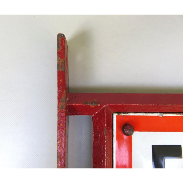 Art Nouveau Fire Alarm Sign in Enameled Cast Iron from Bürvenich, Cologne, Germany, 1890s For Sale - Image 10 of 18