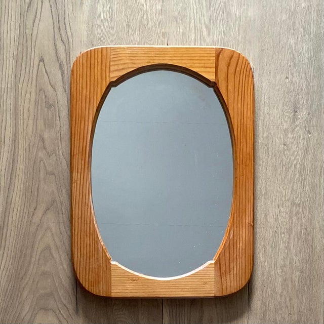 Vintage Swedish Pine Mirror, 1970s For Sale - Image 6 of 6