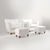 Set of Italian Armchair and Ottoman in White Fabric, Italy, 1940s For Sale - Image 4 of 17