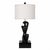 Mid-Century Modern 1960s Ebonized Oak Sculptural Figural Table Lamp by Yasha Heifetz For Sale - Image 3 of 8