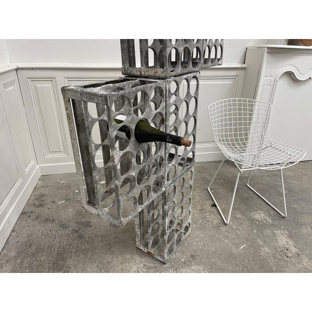 Industrial Bottle Rack, 1930s For Sale - Image 3 of 9