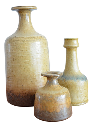 Vintage German Vases by Rudi Stahl, 1970s, Set of 3