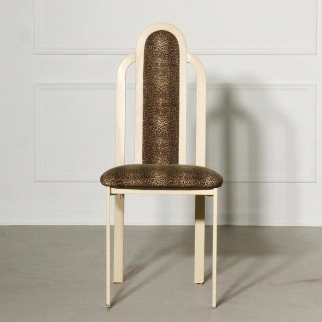 Art Deco 1990s Post Modern Art Deco Leopard Side Chairs - A Pair For Sale - Image 3 of 10
