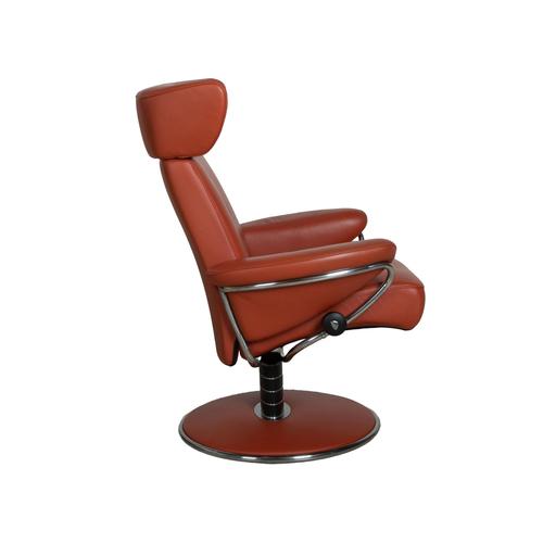 Large Jazz Recliner in Red Brown Leather from Stressless For Sale - Image 12 of 16