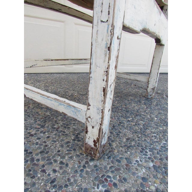 Rustic Antique Painted Spanish Armchair For Sale - Image 13 of 18