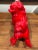 Chinoiserie Vintage Red Asian Glazed Ceramic Foo Dog For Sale - Image 3 of 10