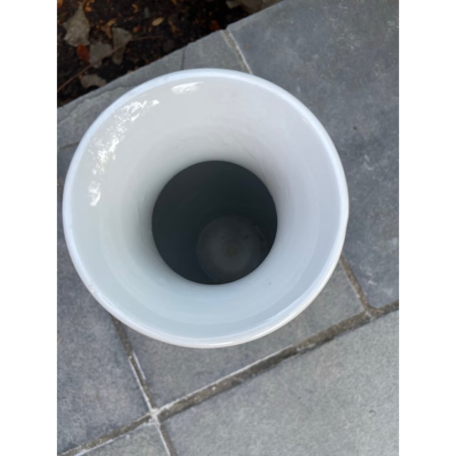 Vintage Asian Blue & White Porcelain Vase - 14” Tall For Sale In Chicago - Image 6 of 7