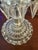 Vintage 1950s Hollywood Regency Boudoir Lamp Pair With Frosted Embossed Glass Shades & Prism Accents For Sale - Image 4 of 12