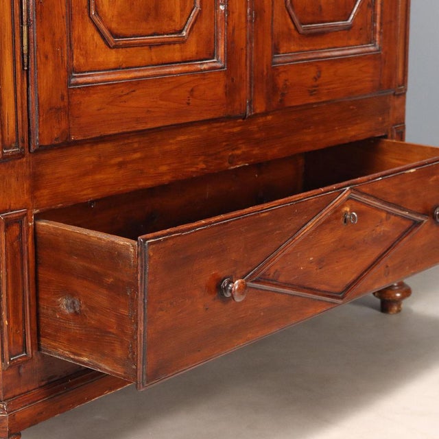 Wood Italian Wardrobe in Walnut For Sale - Image 7 of 10