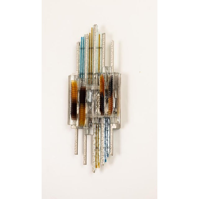 Brutalist Mid-Century Brutalist Wall Sconce attributed to Albano Poli for Poliarte, 1970s For Sale - Image 3 of 11