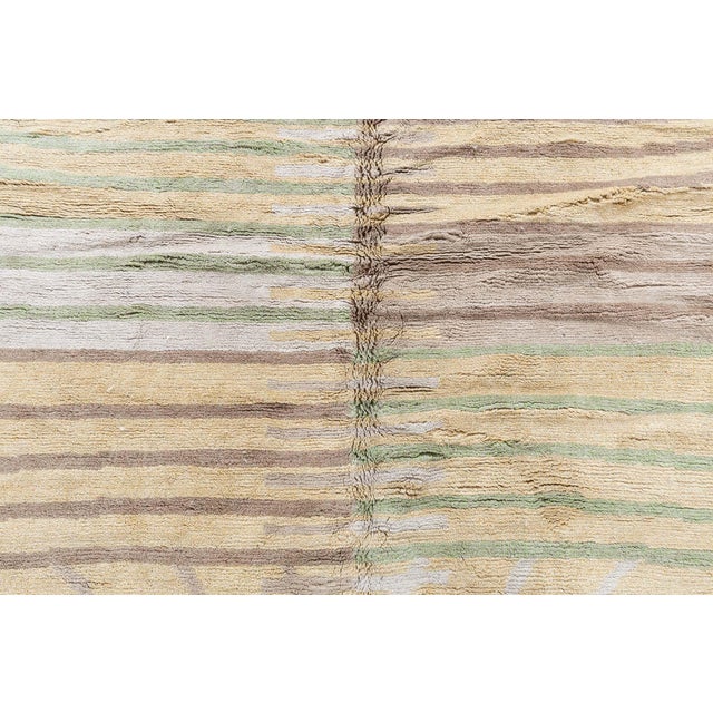Mid-Century Modern Abstract Modern Oversized Rug With Palm Frond Motif In Golden Tan "Palmera" For Sale - Image 3 of 8