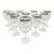 1960s Mid-Century Silver Rimmed Stemware Wine Glasses- Set of 10 For Sale