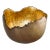 Japanese Wabi Sabi Ceramic Gold Lined Bowl, Signed For Sale