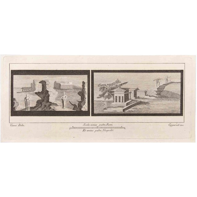 Seascape with monuments is an etching realized by francesco cepparuli (1750-1767). The etching belongs to the print suite...